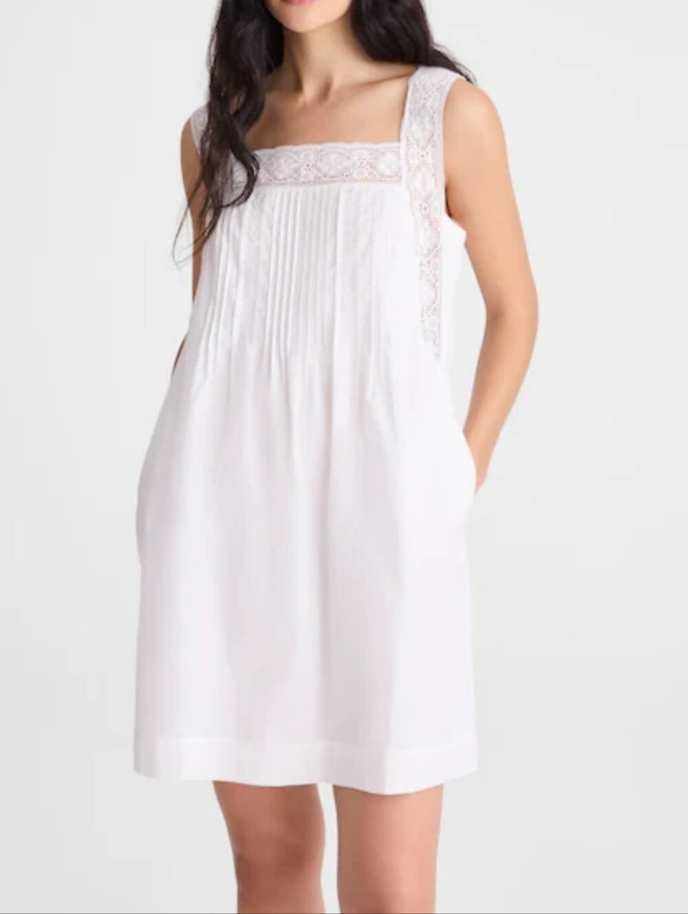 Madewell White Lace-Detail Women' Dress Women Size XS NEW